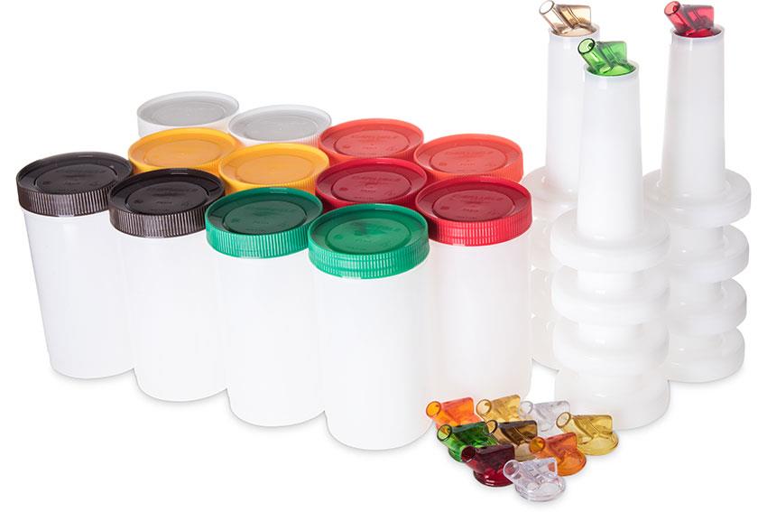 Stor n' Pour bouteilles de bar 900ml - kit complète 6 couleurs - 12pce/pck 