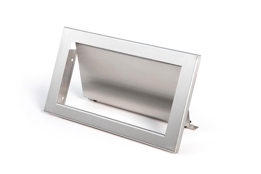 Swinglid for waste bin - AISI304 - 326x173x10mm - spring loaded 