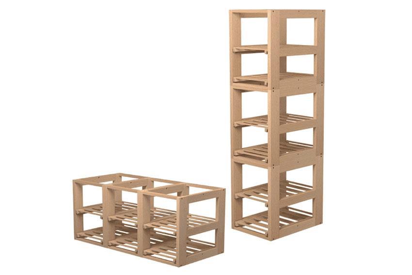 Visiobox - 3 modules met 2 uitschuifbare - niveaus - montage in lijn of op elkaar 