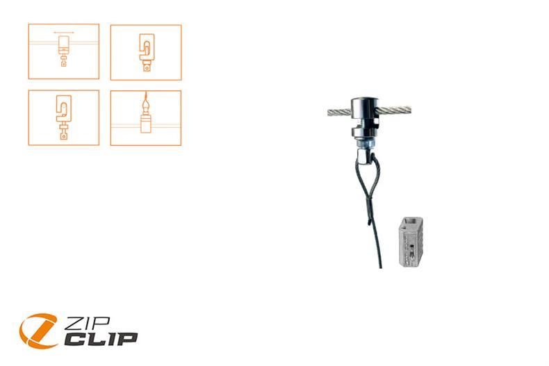 Zip-grip Vertikale Seilaufhangung - 1mtr - Belastung 15kg - 10pce/pck 