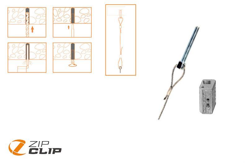 Thread-it m6x20mm ophangsysteem - 10mtr - belasting 15kg - 10pce/pck 