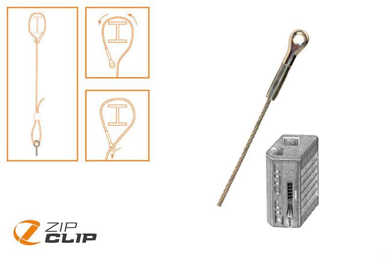 Zip-lock système de suspension à anneau - 5mtr - charge 50kg - 10pce/pck 