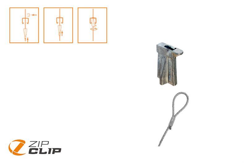 Plus-on-wire système de suspension loop - 5mtr - charge 100kg - 10pce/pck 