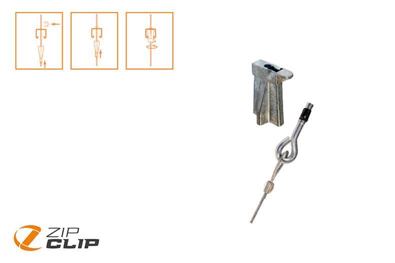 Plus-on-wire système de suspension beton - 5mtr - charge 90kg - 10pce/pck 