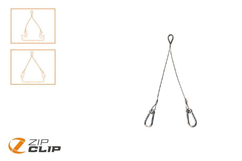 Systeme 'y' - mosqueton - 460mm - charge max 50kg - 10pce/pck 