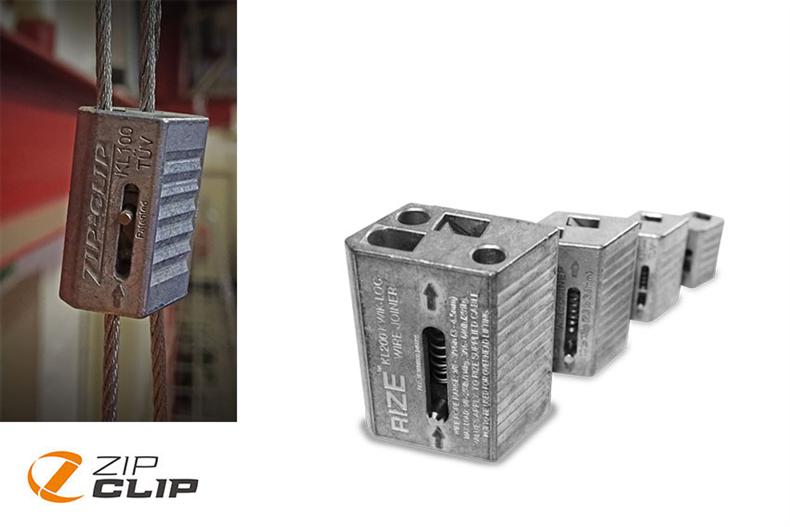 Zip-clip cable pour zip-1000 - 100 mtr/rol - charge 50kg 